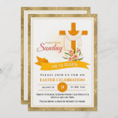 Er ist das Osterkreuz, Blume, das elegante Ostern Ankündigung (Vorne/Hinten)