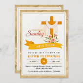 Er ist das Osterkreuz, Blume, das elegante Ostern Ankündigung (Vorne/Hinten)