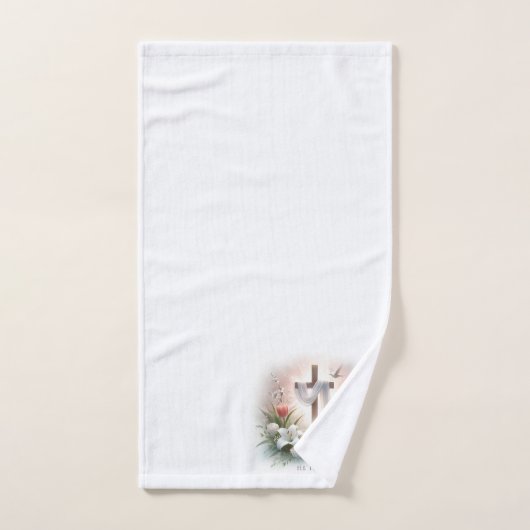 Er ist das Osterkreuz mit Blume. Badhandtuch Set (Handtuch)