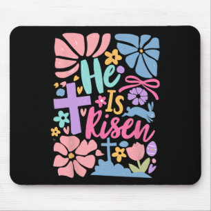 Er ist das Osterkreuzkoquette Jesus Christlich Mousepad