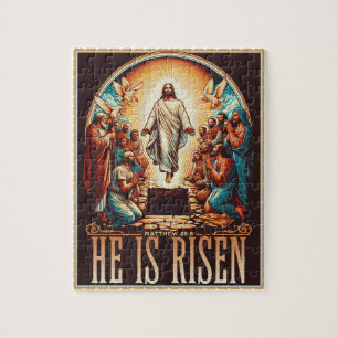 Er ist das Osterpuzzle aufgerissen Puzzle