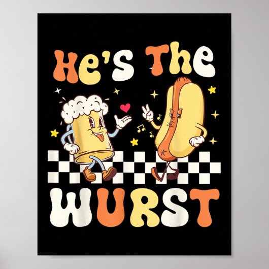 Er ist das Retro-Wurst-Geschenk für Party Poster (Vorne)