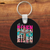 Er ist das Risen Cross Jesus Ostern Christliche re Schlüsselanhänger (Vorderseite)