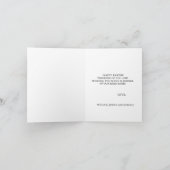 Er ist das Risserfarbene Osterblossom Cross Dankeskarte (Innenseite)