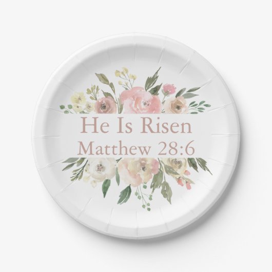 Er ist das wunderschöne Pink Floral Oaster Party Pappteller (Vorderseite)
