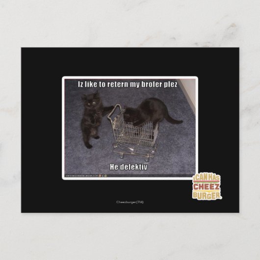 Er ist defekt postkarte (Vorderseite)