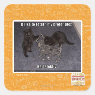 Er ist defekt quadratischer aufkleber