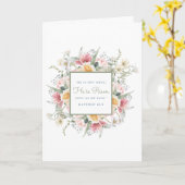 Er ist der Flora Cross Oster | Auferstehungswagen Karte (Gelbe Blume)