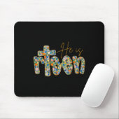 Er ist der florale Frühling Ostern Jesus Christlic Mousepad (Mit Mouse)