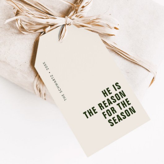 Er ist der Grund für den Christlichen Urlaub der J Geschenkanhänger