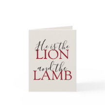 Er ist der Löwe und das Lamm-Beileid geklappt