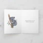 Er ist der perfekte Baby Boy Koala Glückwunsch Karte (Innenseite)