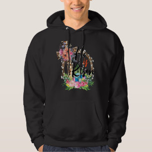 Er ist der Risen Leopard Regenbogen Christlich Jes Hoodie