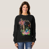 Er ist der Risen Leopard Regenbogen Christlich Jes Sweatshirt (Vorne ganz)