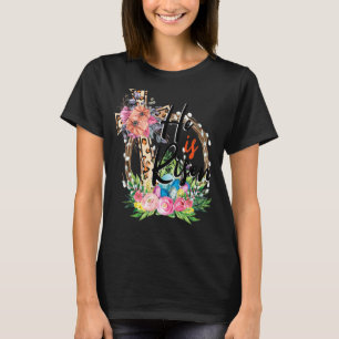 Er ist der Risen Leopard Regenbogen Christlich Jes T-Shirt