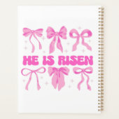 Er ist der rosafarbene Osterblütenbow Planer (Rückseite)