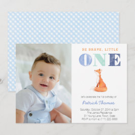 Er ist der Wilde ONE, Fox 1. Geburtstag für Junge Einladung