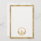 Er ist die Blume der Osterwasserfarbe, religiös Ankündigung (Rückseite)