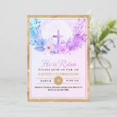 Er ist die Blume der Osterwasserfarbe, religiös Ankündigung (Stehend Vorderseite)