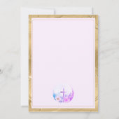 Er ist die Blume der Osterwasserfarbe, religiös Ankündigung (Rückseite)