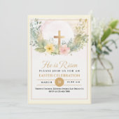 Er ist die Blume der Osterwasserfarbe, religiös Ankündigung (Stehend Vorderseite)