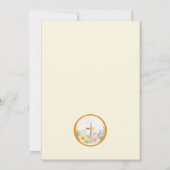 Er ist die Blume der Osterwasserfarbe, religiös Ankündigung (Rückseite)