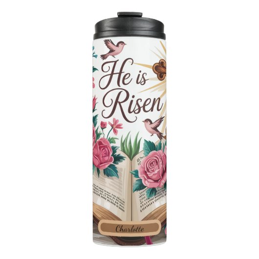 Er ist die Blumenbibel. Thermosbecher (Vorderseite)