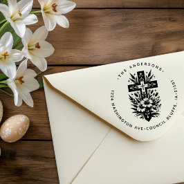 Er ist die Christliche Rücksendeadresse des Osterk Gummistempel