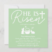Er ist die Einladung zu blassgrünen Ostern (Vorderseite)