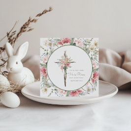 Er ist die Floralkreuzkarte Einladung