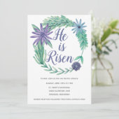 Er ist die Lila Osterkirche Einladung (Stehend Vorderseite)