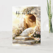 Er ist die Osterkarte. Karte (Vorderseite)