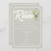 Er ist die religiöse Christliche Osterfeier. Einladung (Vorne/Hinten)