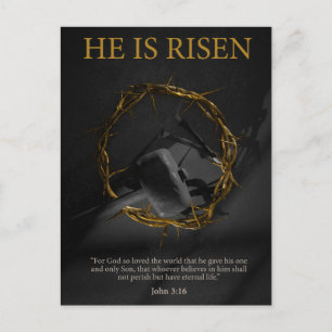 Er ist die "Risen Crown of Thorns Holiday Postcard Feiertagspostkarte