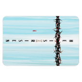 Er ist die Risen Krone der Thorns Kreuzauferstehun Magnet (Horizontal)