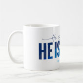 Er ist die Tasse des Kaffees. (Links)