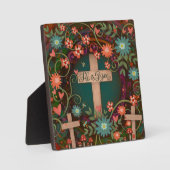 Er ist drei Kreuze Hübscher Glaubensinspiriertheit Fotoplatte (Vorderseite)