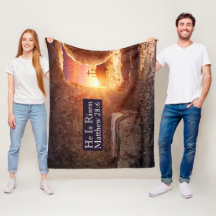 Er ist drei Kreuze leere Tomb Blanket Rised