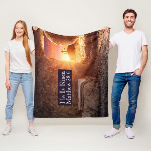 Er ist drei Kreuze leere Tomb Blanket Rised Fleecedecke