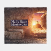 Er ist drei Kreuze leere Tomb Blanket Rised Fleecedecke (Vorderseite (Horizontal))