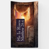 Er ist drei Kreuzungen leere Grabkirche Ostern Ris Banner (Vertikal)