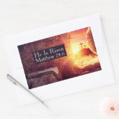 Er ist drei Übergänge leergefahr an Ostern ausgese Rechteckiger Aufkleber (Umschlag)