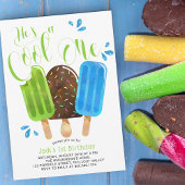 Er ist ein Cooler One Boy Popsicle Einladung