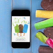 Er ist ein Cooler One Boy Popsicle Einladung