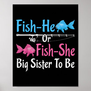 Er ist ein Fisch oder sie ist ein Fisch große Schw Poster