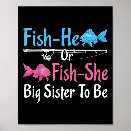 Er ist ein Fisch oder sie ist ein Fisch große Schw Poster (Vorne)