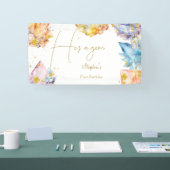 Er ist ein Gem Birthday Crystals Boy's Aquarell Banner (Messe)