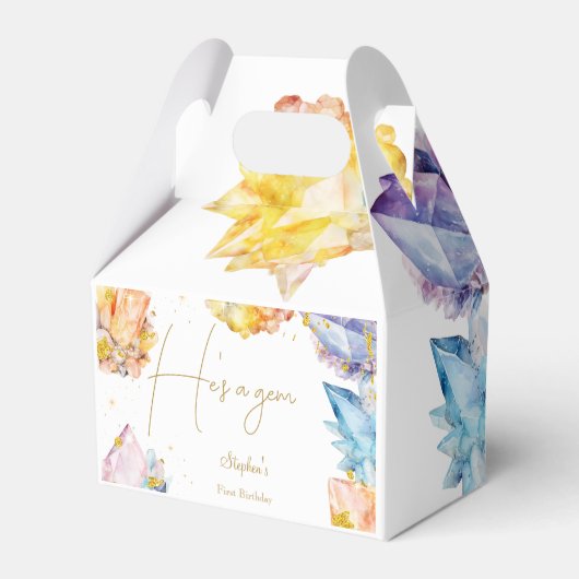 Er ist ein Gem Birthday Crystals Boy's Aquarell Geschenkschachtel (Vorderseite)
