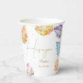 Er ist ein Gem Birthday Crystals Boy's Aquarell Pappbecher (Rückseite)