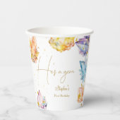 Er ist ein Gem Birthday Crystals Boy's Aquarell Pappbecher (Vorderseite)